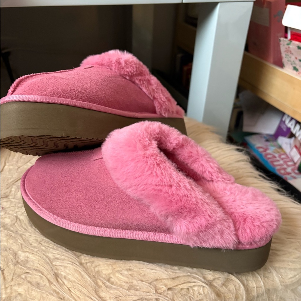 Pink Platform Slippers
